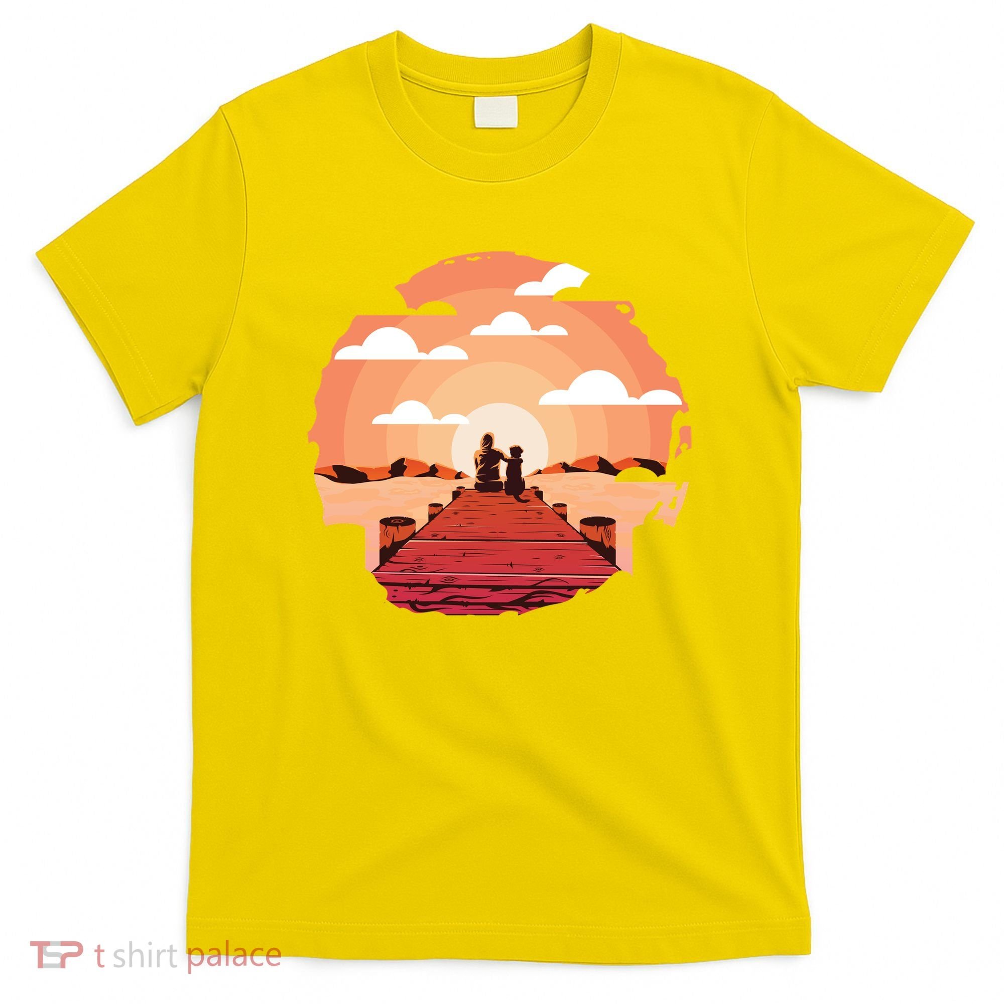 Dog Watching Sunset T-Shirt