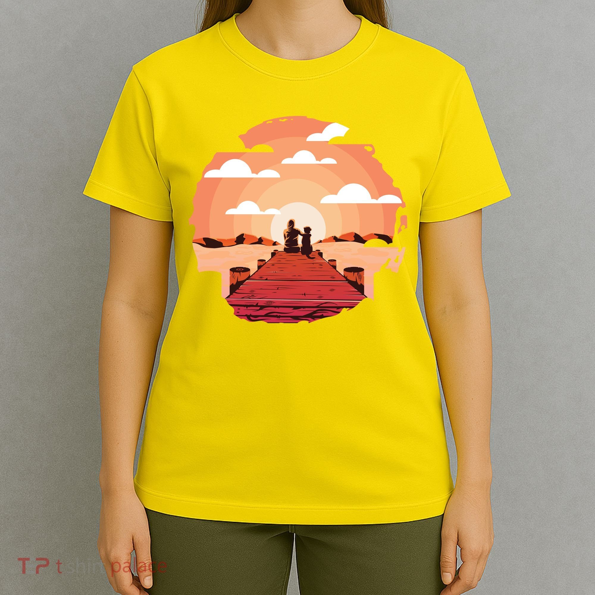 Dog Watching Sunset T-Shirt