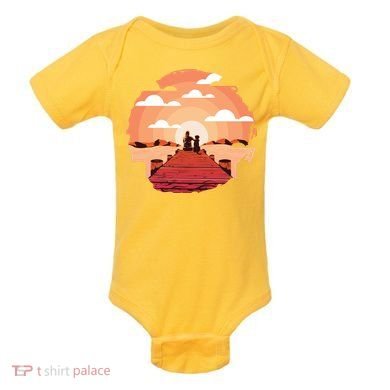 Dog Watching Sunset Baby Bodysuit