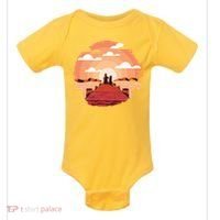 Dog Watching Sunset Baby Bodysuit thumb 0