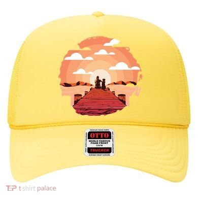 Dog Watching Sunset Hat