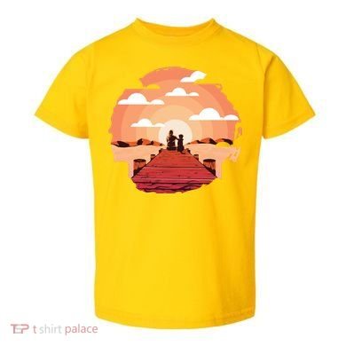 Dog Watching Sunset Toddler T-Shirt