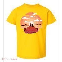 Dog Watching Sunset Toddler T-Shirt thumb 0