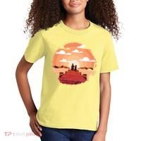 Dog Watching Sunset Kids T-Shirt thumb 2