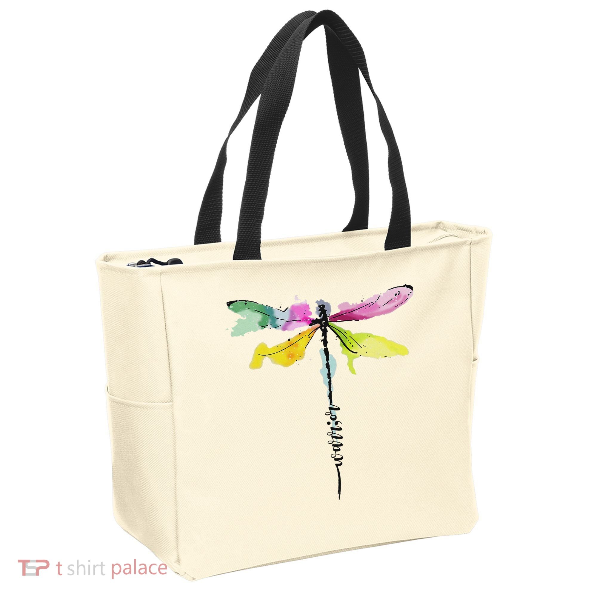 Dragonfly Warrior Semicolon Suicide Prevention Awareness Tote Bag