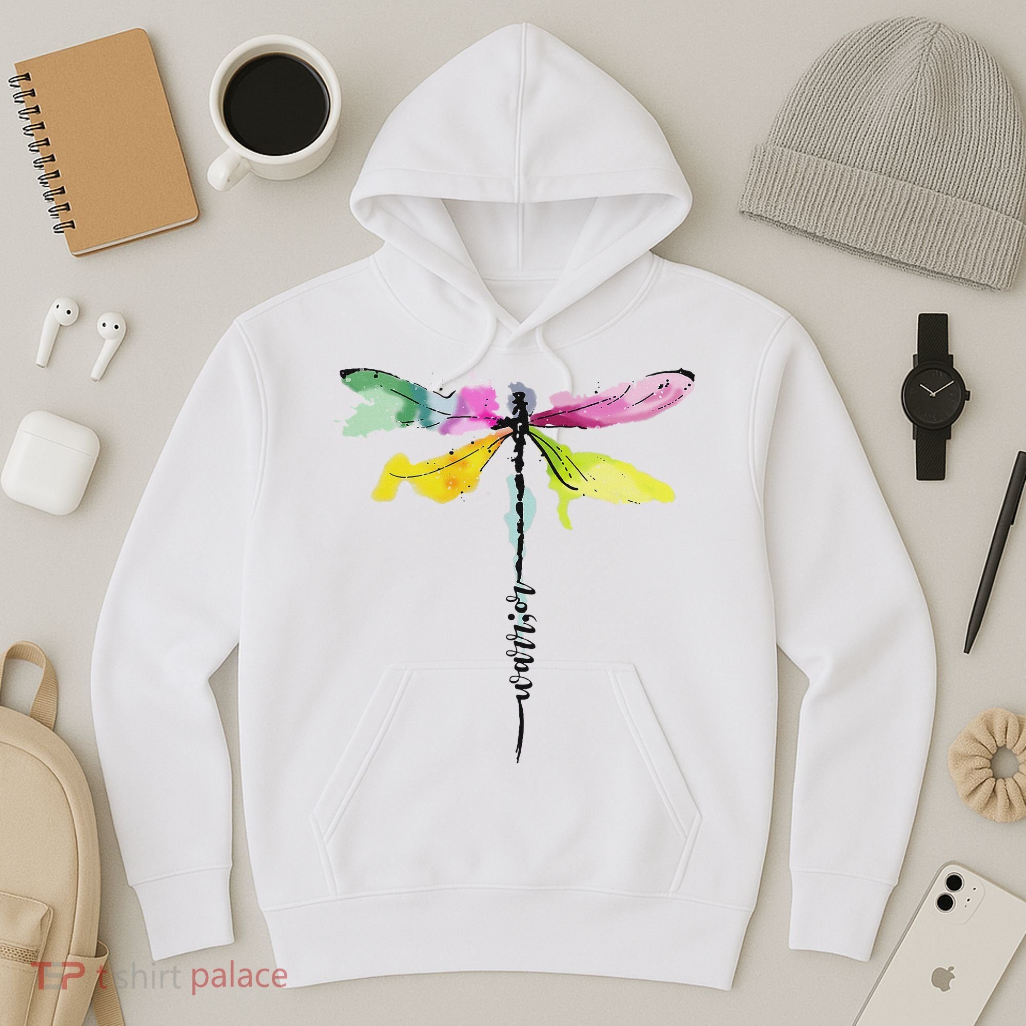 Dragonfly Warrior Semicolon Suicide Prevention Awareness Hoodie