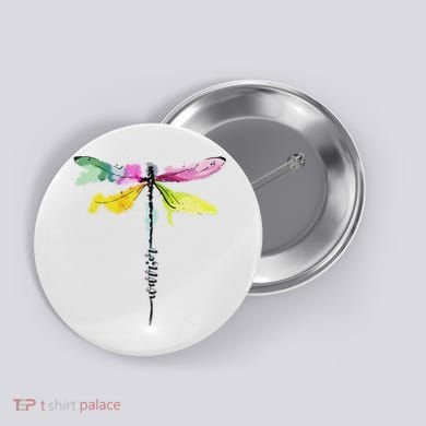 Dragonfly Warrior Semicolon Suicide Prevention Awareness Button