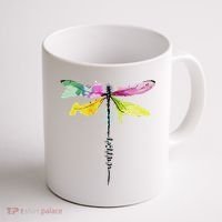 Dragonfly Warrior Semicolon Suicide Prevention Awareness Coffee Mug thumb 1