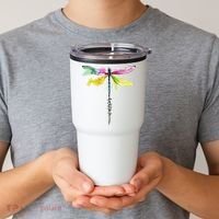 Dragonfly Warrior Semicolon Suicide Prevention Awareness Tumbler thumb 2