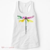 Dragonfly Warrior Semicolon Suicide Prevention Awareness Women's Tank Top thumb 0