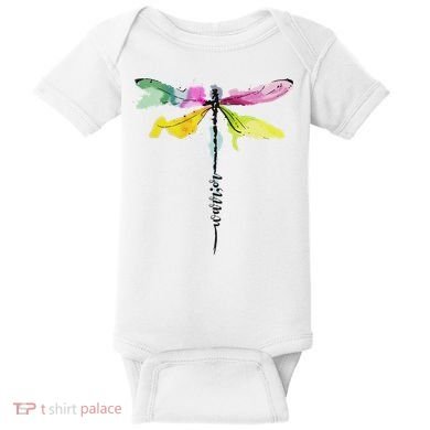 Dragonfly Warrior Semicolon Suicide Prevention Awareness Baby Bodysuit