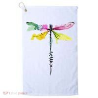 Dragonfly Warrior Semicolon Suicide Prevention Awareness Golf Towel thumb 0