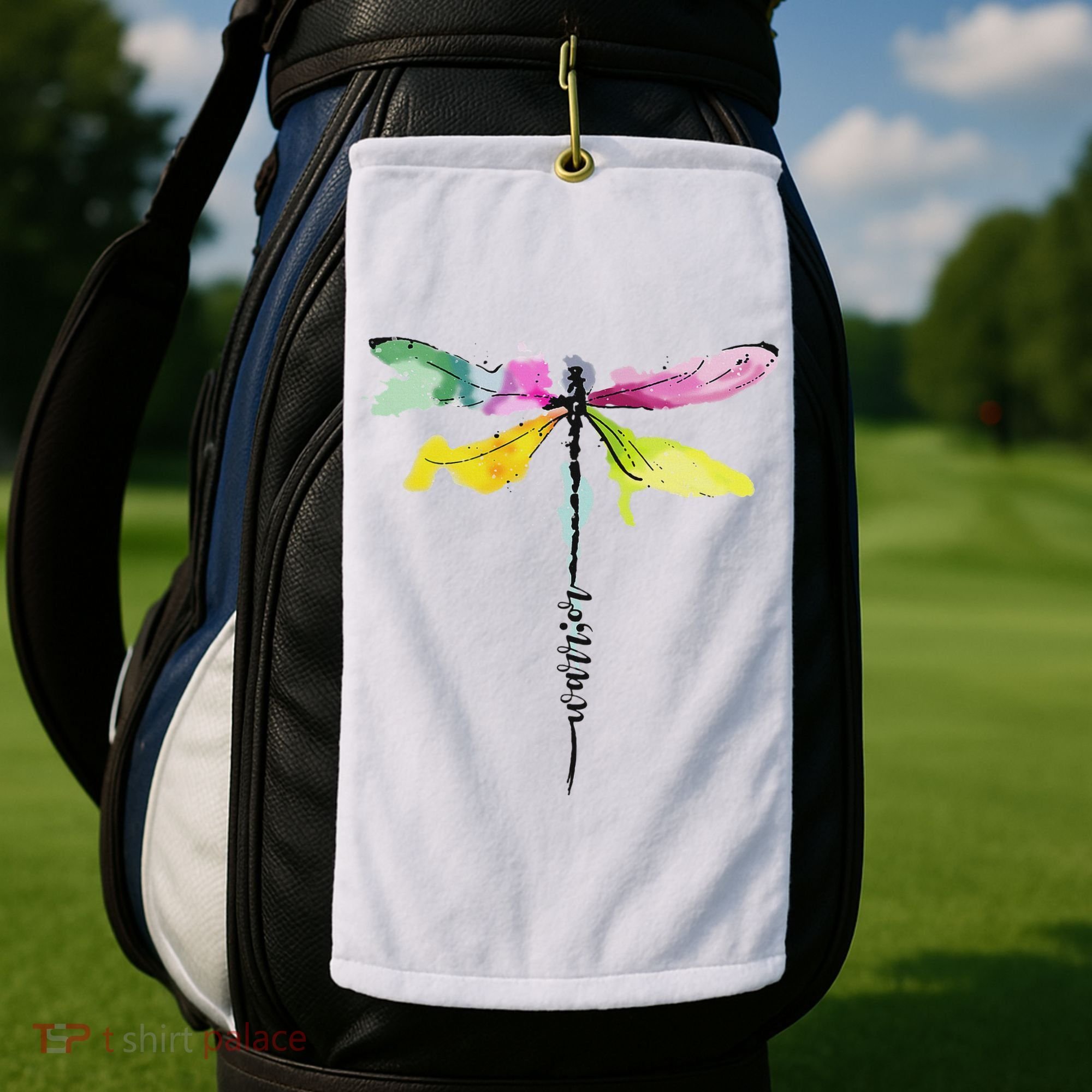 Dragonfly Warrior Semicolon Suicide Prevention Awareness Golf Towel