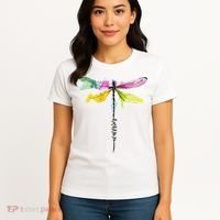 Dragonfly Warrior Semicolon Suicide Prevention Awareness Women's T-Shirt thumb 4