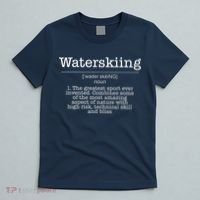 Definition Water Ski Skiing Waterskiing Waves Boat T-Shirt thumb 5