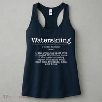 Definition Water Ski Skiing Waterskiing Waves Boat Women's Tank Top thumb 3