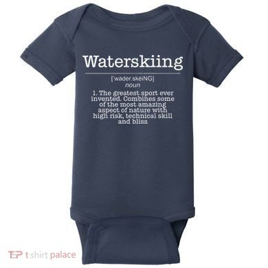 Definition Water Ski Skiing Waterskiing Waves Boat Baby Bodysuit