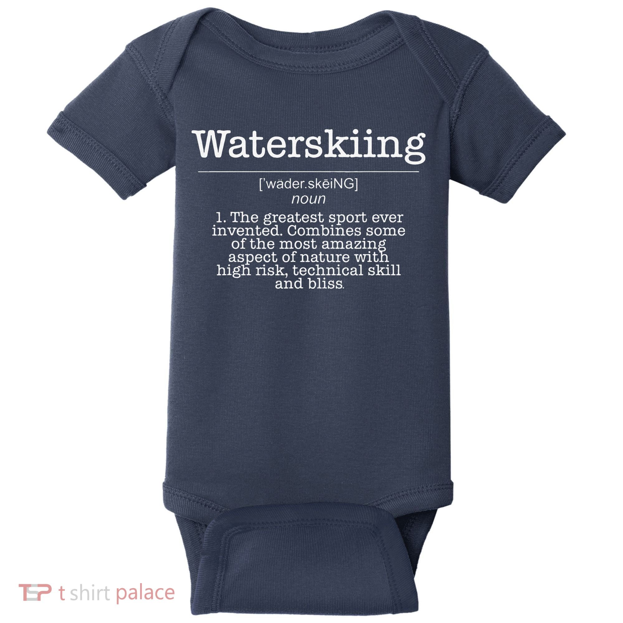 Definition Water Ski Skiing Waterskiing Waves Boat Baby Bodysuit