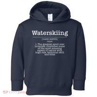 Definition Water Ski Skiing Waterskiing Waves Boat Toddler Hoodie thumb 0