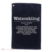 Definition Water Ski Skiing Waterskiing Waves Boat Golf Towel thumb 0