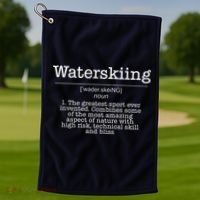 Definition Water Ski Skiing Waterskiing Waves Boat Golf Towel thumb 1