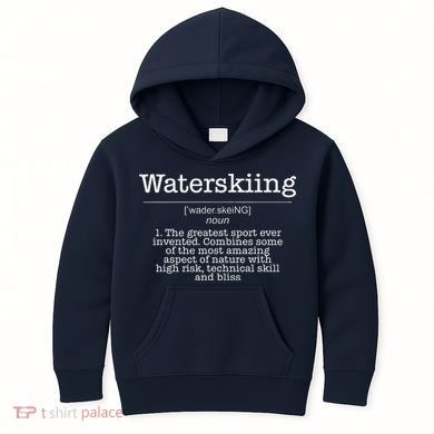 Definition Water Ski Skiing Waterskiing Waves Boat Kids Hoodie