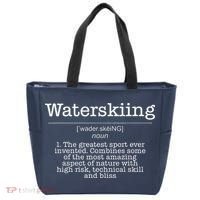 Definition Water Ski Skiing Waterskiing Waves Boat Tote Bag thumb 0