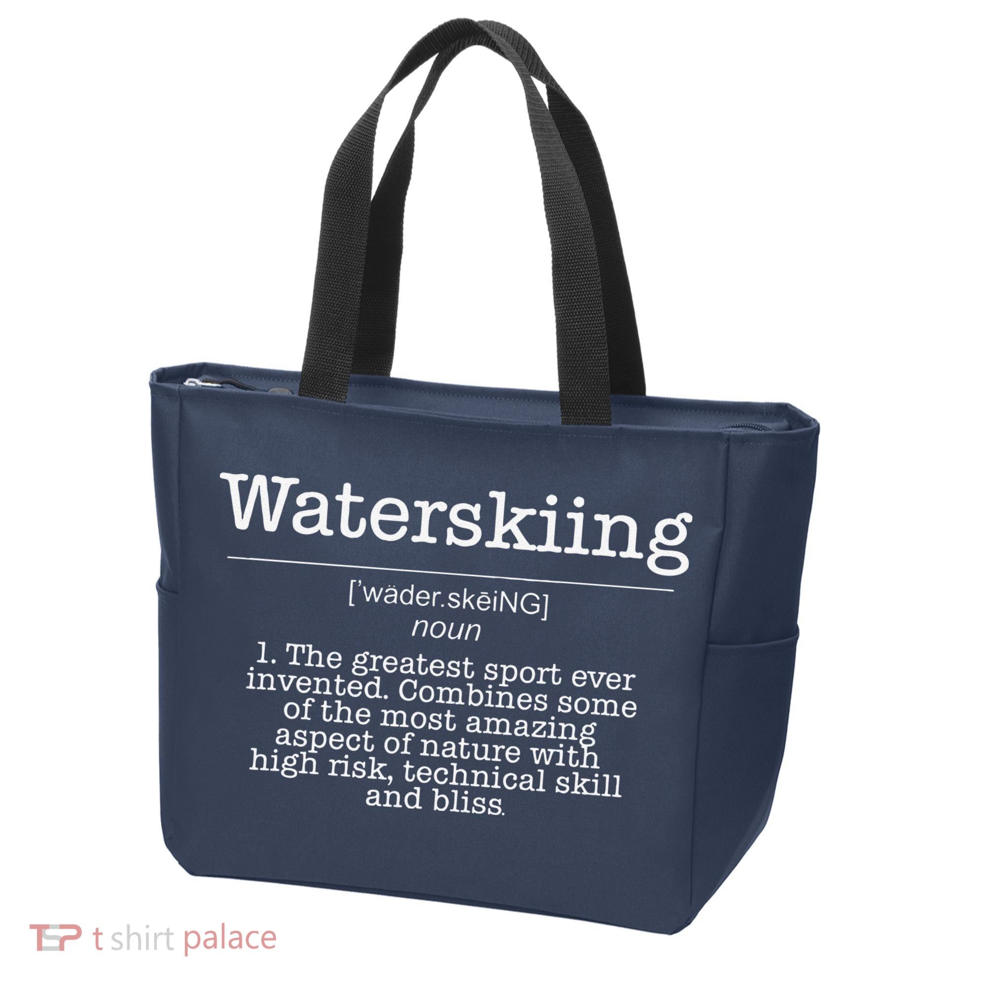 Definition Water Ski Skiing Waterskiing Waves Boat Tote Bag