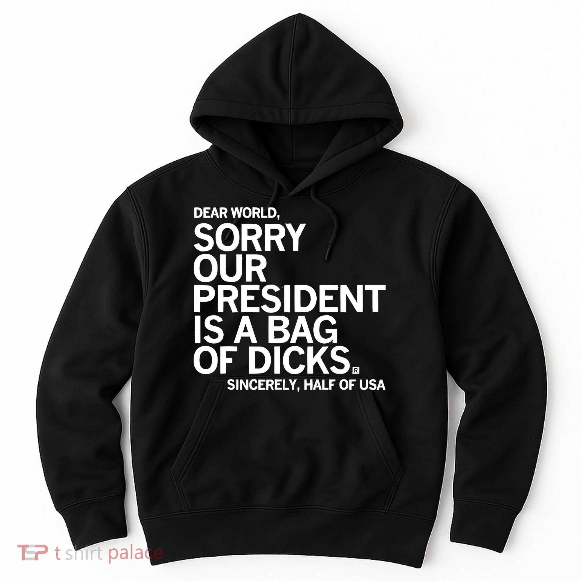 Dear World Sorry Our President Is A Bag Of Dicks Sincerely Hoodie