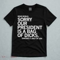 Dear World Sorry Our President Is A Bag Of Dicks Sincerely T-Shirt thumb 5