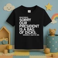 Dear World Sorry Our President Is A Bag Of Dicks Sincerely Toddler T-Shirt thumb 3