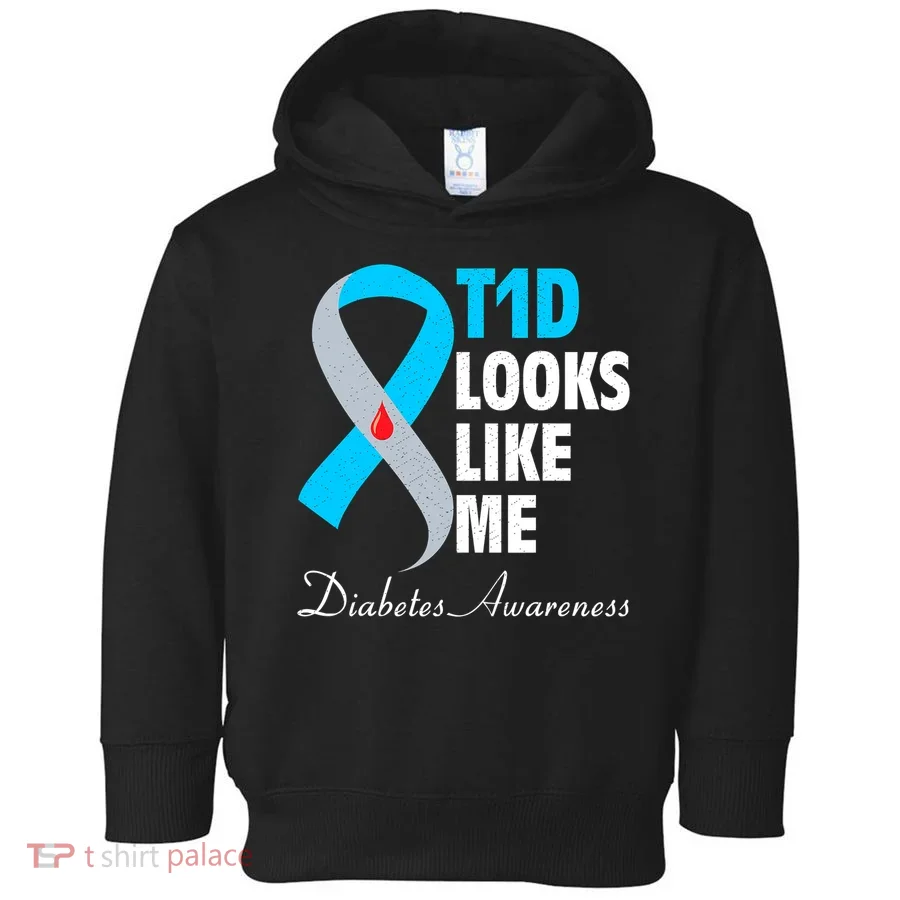 Diabetes Warrior T1D Looks Like Me Support Toddler Hoodie