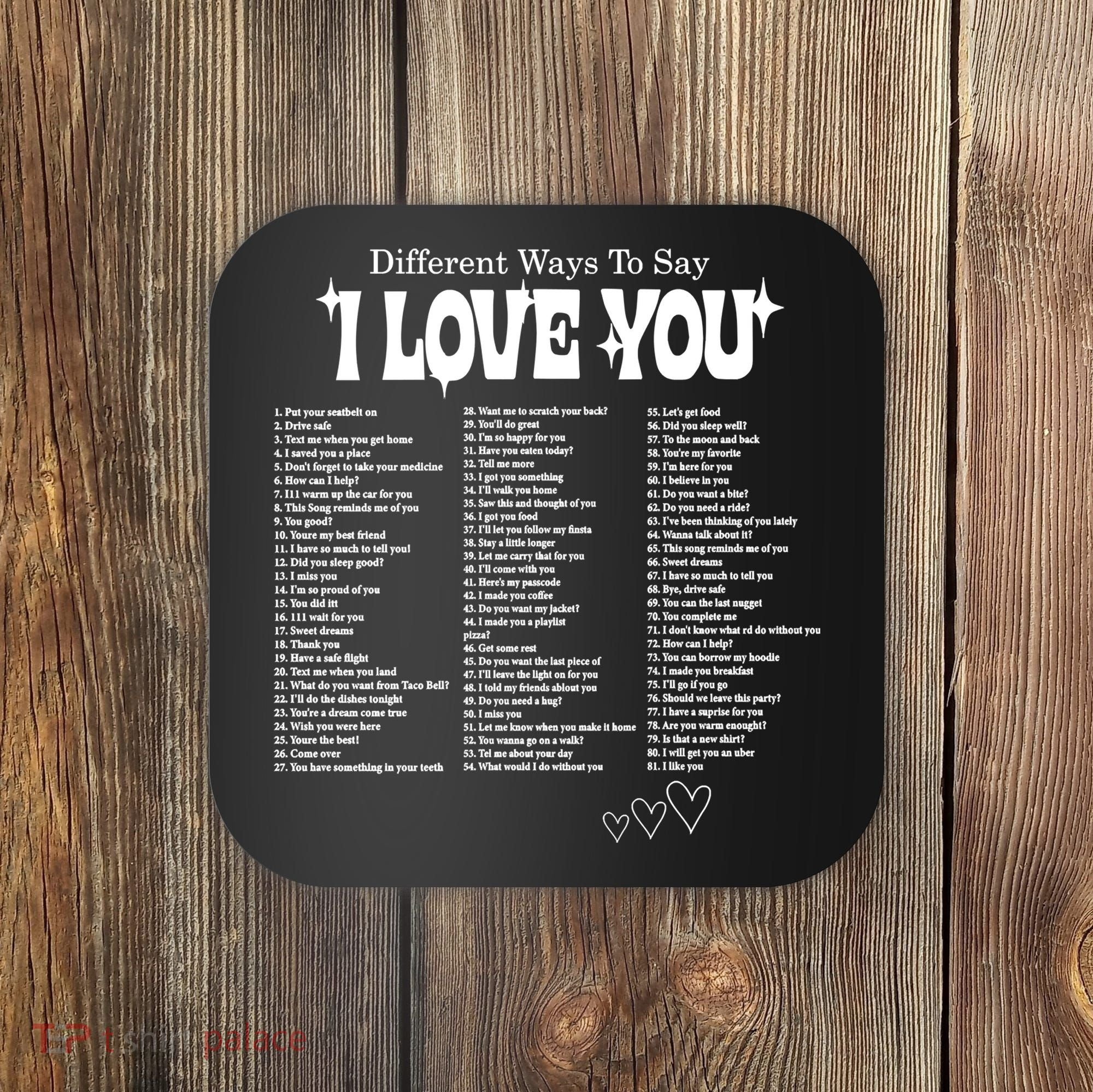 Different Ways To SayI Love You Retro Valentines Day Coaster