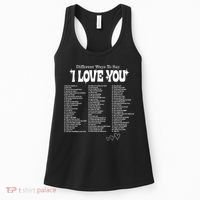 Different Ways To SayI Love You Retro Valentines Day Women's Tank Top thumb 0