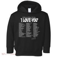 Different Ways To SayI Love You Retro Valentines Day Toddler Hoodie thumb 0
