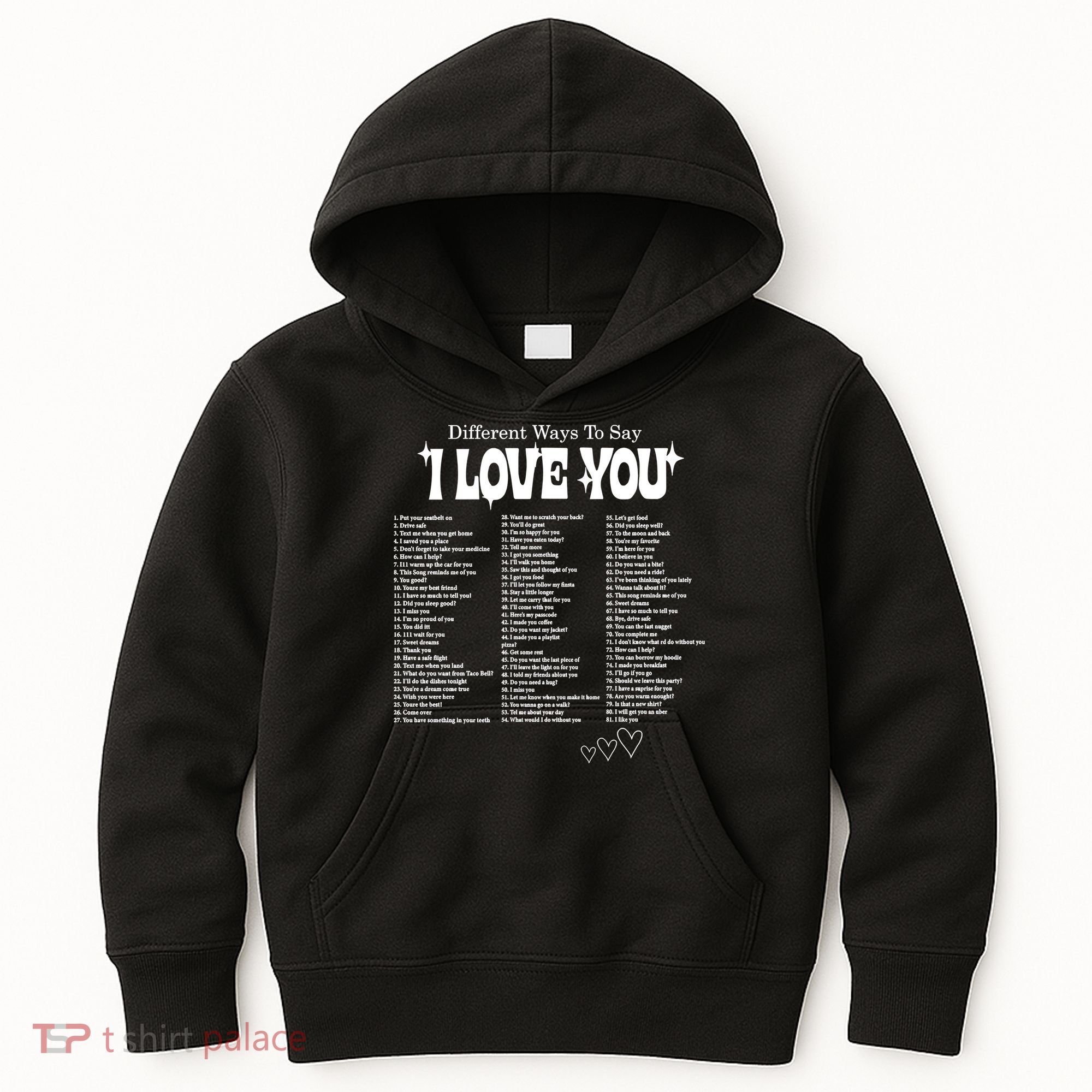 Different Ways To SayI Love You Retro Valentines Day Kids Hoodie