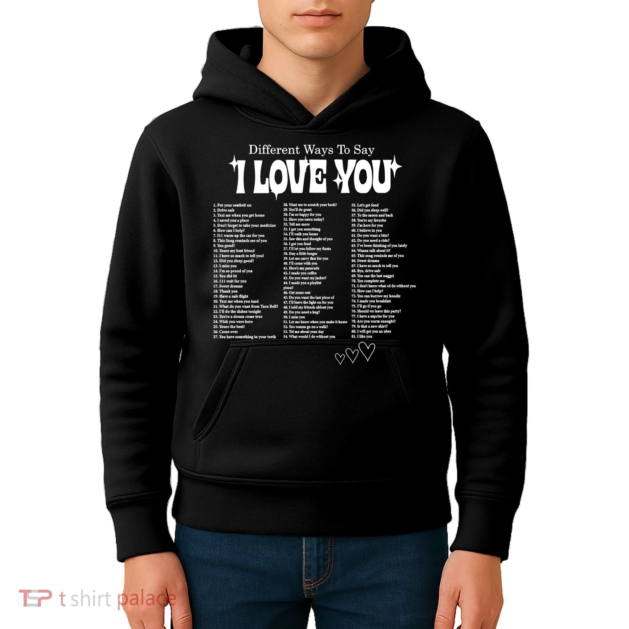 Different Ways To SayI Love You Retro Valentines Day Kids Hoodie