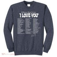 Different Ways To SayI Love You Retro Valentines Day Sweatshirt thumb 0
