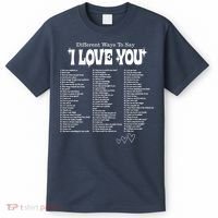 Different Ways To SayI Love You Retro Valentines Day T-Shirt thumb 0