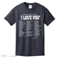 Different Ways To SayI Love You Retro Valentines Day Kids T-Shirt thumb 0