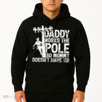Daddy Works The Pole So Mommy DoesnT Have To Electrician Hoodie thumb 2