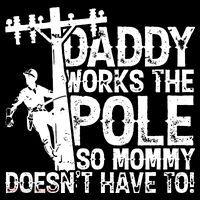 Daddy Works The Pole So Mommy DoesnT Have To Electrician Women's Hoodie thumb 2