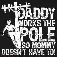 Daddy Works The Pole So Mommy DoesnT Have To Electrician Women's Tank Top thumb 5