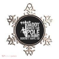 Daddy works the pole so mommy doesn't have to electrician Ornament thumb 0