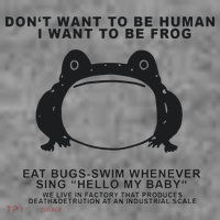 Don’t Want To Be Human I Want To Be Frog Toddler Hoodie thumb 2