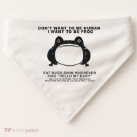 Don’t Want To Be Human I Want To Be Frog USA-Made Doggie Bandana thumb 0