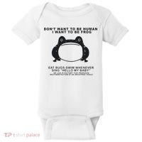 Don’t Want To Be Human I Want To Be Frog Baby Bodysuit thumb 0