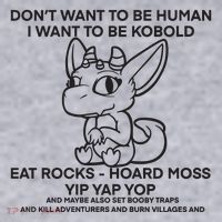 DonT Want To Be Human I Want To Be Kobold Eat Rocks Hoard Moss Yip Yap Yop Women's Sweatshirt thumb 2