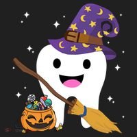 Dental Witch Trick Or Teeth Dental Squad Halloween Costume Gift Women's Sweatshirt thumb 2