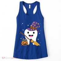 Dental Witch Trick Or Teeth Dental Squad Halloween Costume Gift Women's Tank Top thumb 0